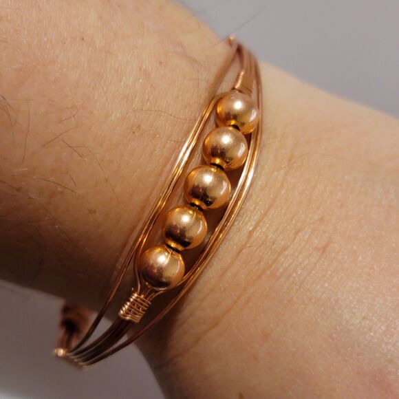 Handmade Copper Wire Cuff Style Bracelet - Picture 1 of 8